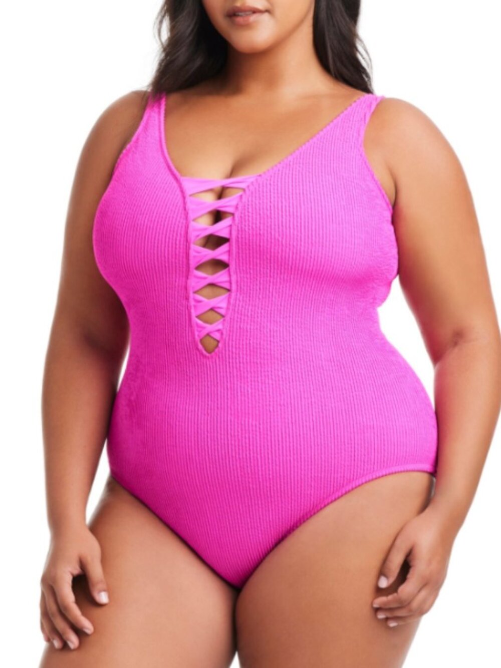 Bleu Rod Beattie Women's Plus Size  One Piece Swimsuit Pink 22W 10083